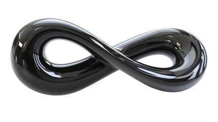 Dark shiny 3d wave and curve on transparent background