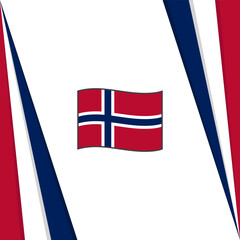 Norway Flag Abstract Background Design Template. Norway Independence Day Banner Social Media Post. Norway Flag