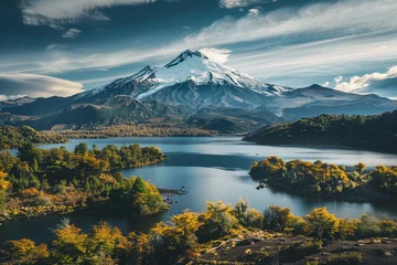 Foto op Canvas Long exposure beautiful high angle view landscape photography of  Acatenango Volcano © Papisut