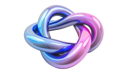 3d modern wave gradient blue and purple isolated on transparent background