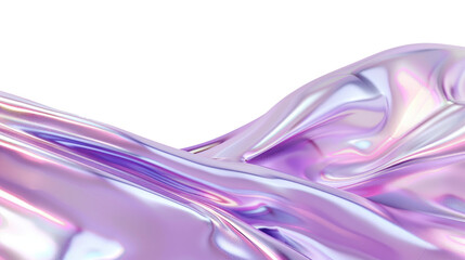 3d abstract purple wave on transparent background