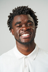 Obraz premium Close Up of Person Wearing White Shirt