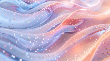 flowing water holographic gradient colorful pattern background with shiny texture.