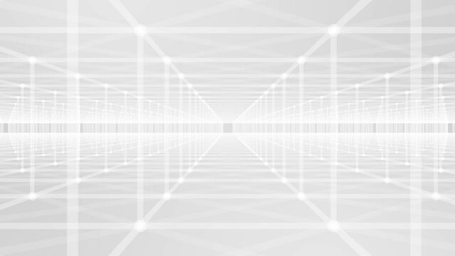 White color complex 3d hi-tech futuristic tunnel technology digital abstract background