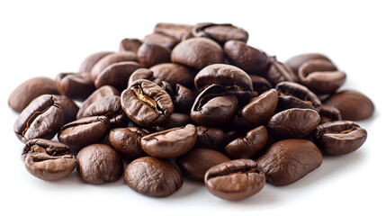 coffee beans isolated on white