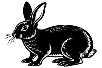 Rabbit  silhouette  vector and illustration