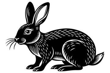 Rabbit  silhouette  vector and illustration