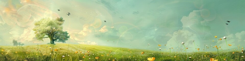Obraz premium spring weather banner, poster, spring weather background, spring background