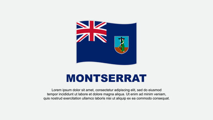 Montserrat Flag Abstract Background Design Template. Montserrat Independence Day Banner Social Media Vector Illustration. Montserrat Background