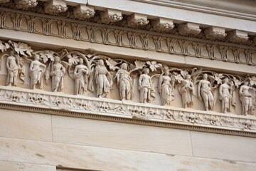 Fototapeta premium The intricate carvings on the Parthenon in Athens, Greece.