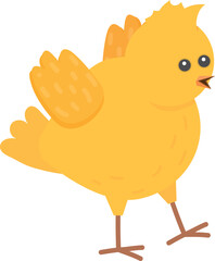 Cute little chick color icon. Baby bird