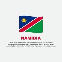 Namibia Flag Background Design Template. Namibia Independence Day Banner Social Media Post. Namibia Background