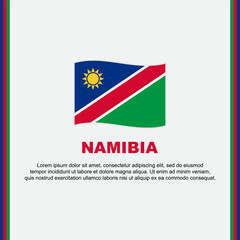 Namibia Flag Background Design Template. Namibia Independence Day Banner Social Media Post. Namibia Cartoon