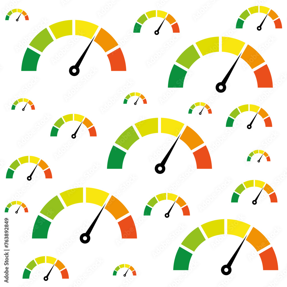 Poster meter dashboard icon seamless pattern background