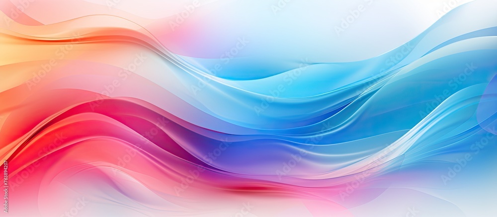 Poster a background featuring colorful abstract waves and vibrant colors in a dynamic and artistic display
