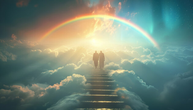 The merciful God Almighty invites the souls of good old people to paradise heaven.