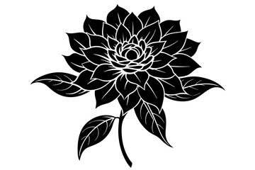 flower  silhouette  vector and illustration