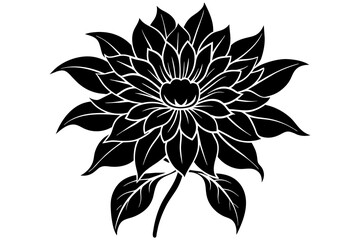 flower  silhouette  vector and illustration