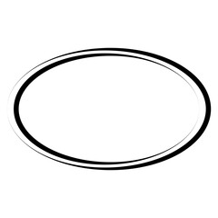 Oval border circular banner frames hand drawn oval marker