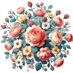 Seamless spring flower pattern.