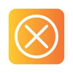 Fototapeta premium cancel flat gradient icon