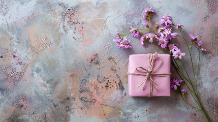 cherry blossom with gift box 