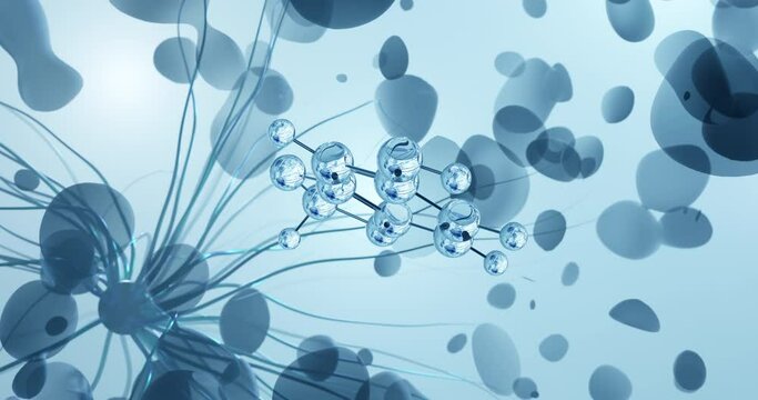 Sesamol rotating molecular 3d structure ball-and-stick model, looped video natural phenols