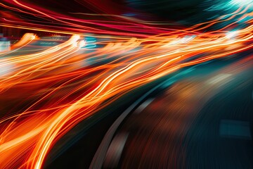: High Speed Light Streaks Long Exposure - Blurred 