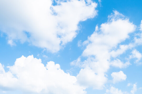 Blue sky with cloudy at sunny day ,Blue Sky Background with White Clouds,vast blue sky,little puffy clouds,copy space.