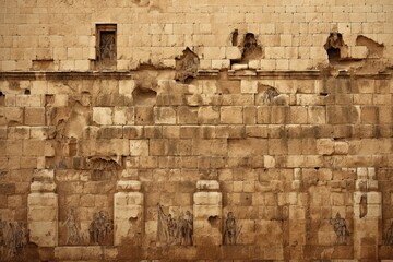 The elaborate decorations on the Wailing Wall in Jerusalem, Israel. - obrazy, fototapety, plakaty