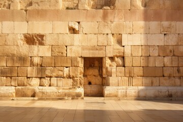 The elaborate decorations on the Wailing Wall in Jerusalem, Israel.