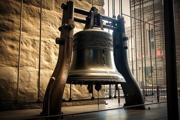 Obraz premium A detailed shot of the Liberty Bell in Philadelphia, USA.
