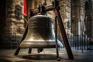 Obraz premium A detailed shot of the Liberty Bell in Philadelphia, USA.
