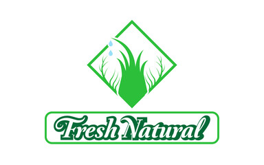 Vector Nature badge typography logo design Template