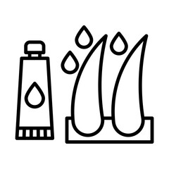 Hair mask icon line icon