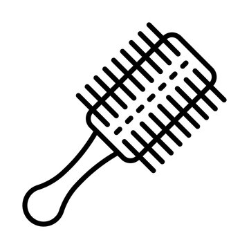 recommend clip art: Hair brush icon line icon