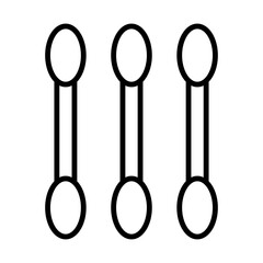 Cotton buds icon line icon