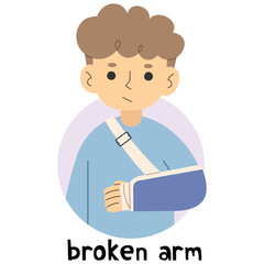 Broken arm 3 cute, PNG illustration.