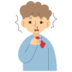 Bloody nose 2 cute, PNG illustration.