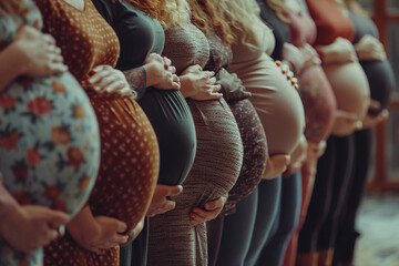 group of pregnant women 