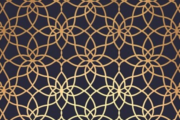 Seamless geometric pattern in authentic arabian style