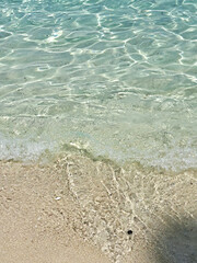 waves on the sand