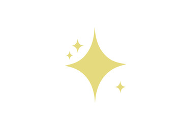 golden star icon, spark, sparkle