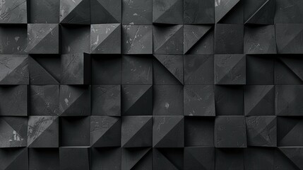 Monochrome Geometric Origami Pattern