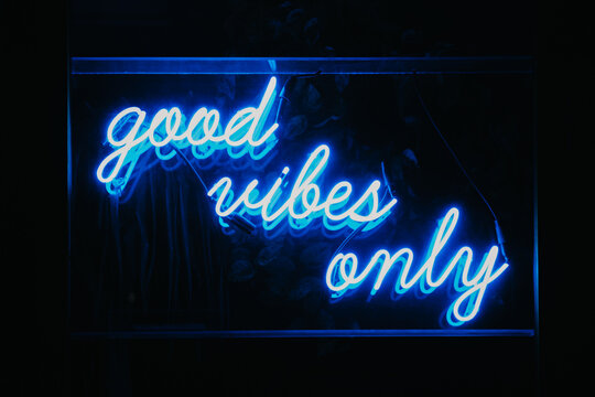 Good vibes only neon sign. - Powered by Adobe