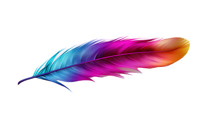 Feathers adorn a fashionable isolated on transparent background