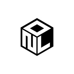NLD letter logo design with white background in illustrator, cube logo, vector logo, modern alphabet font overlap style. calligraphy designs for logo, Poster, Invitation, etc.