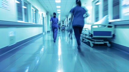 hospital corridor background