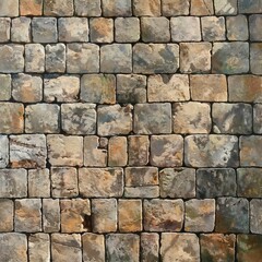 Medieval Stone Wall Texture. AI
