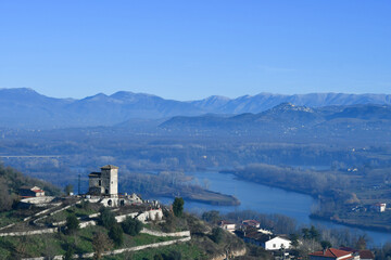 Landscape view of Frosinone province, city in Lazio in Italy.